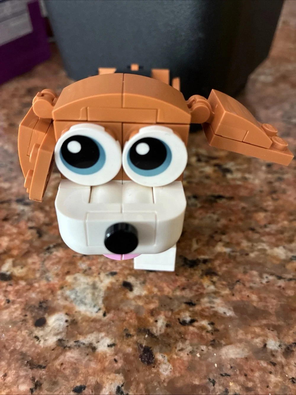 Brown & White Small Pet Dog Lego beagle set 31137 as shown no box or instruction